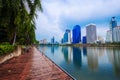 City view at Benjakitti Park, Bangkok, Thailand Royalty Free Stock Photo